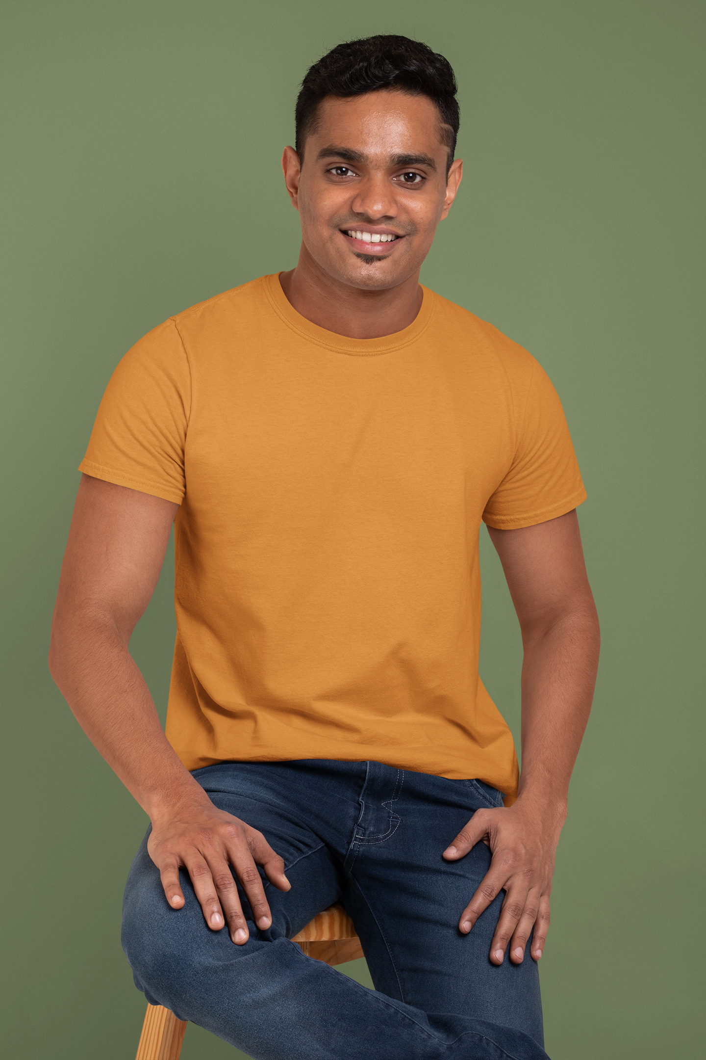 Tangerine Platinum 180 GSM Unisex Round Neck