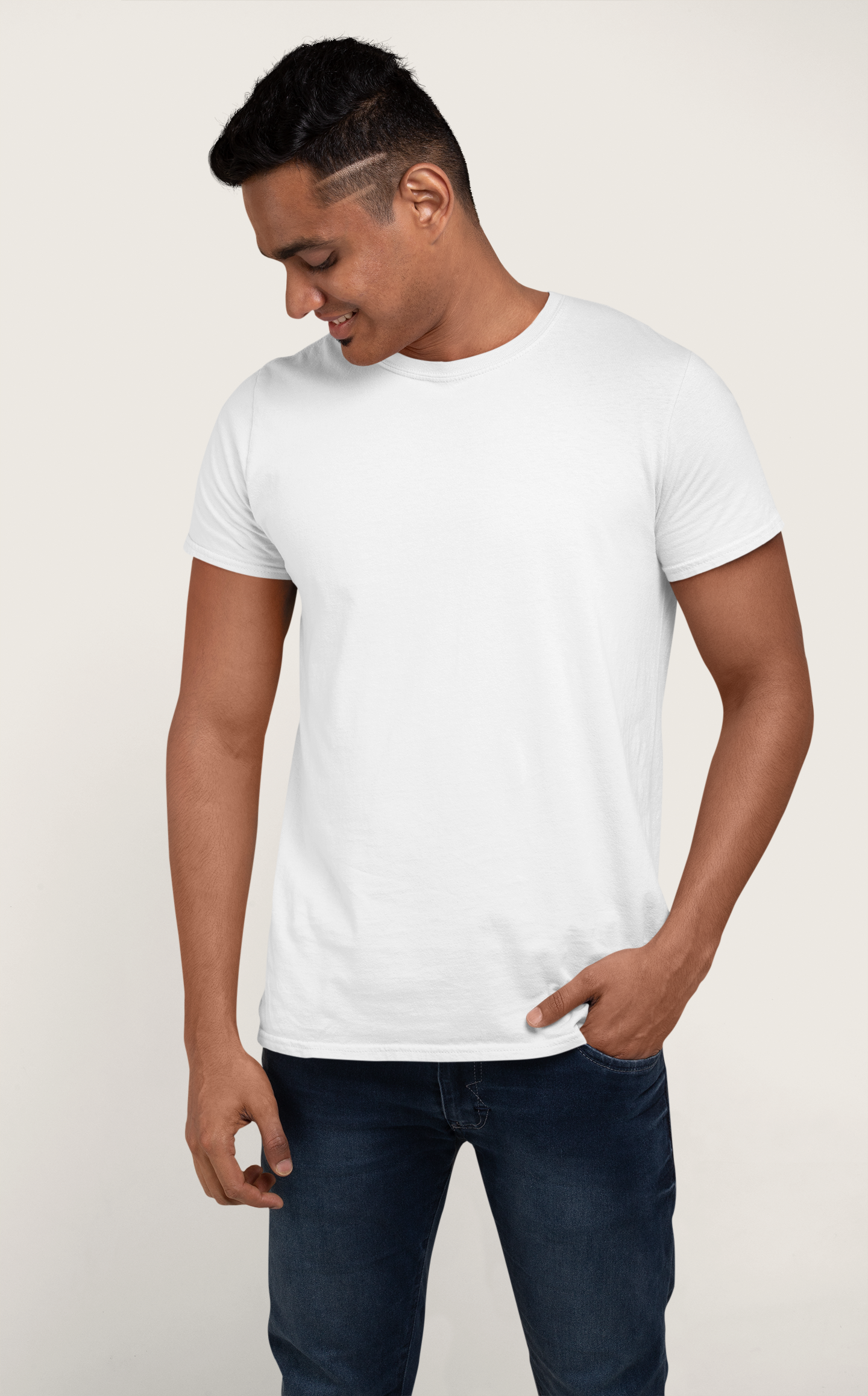 White Platinum 180 GSM Unisex Round Neck