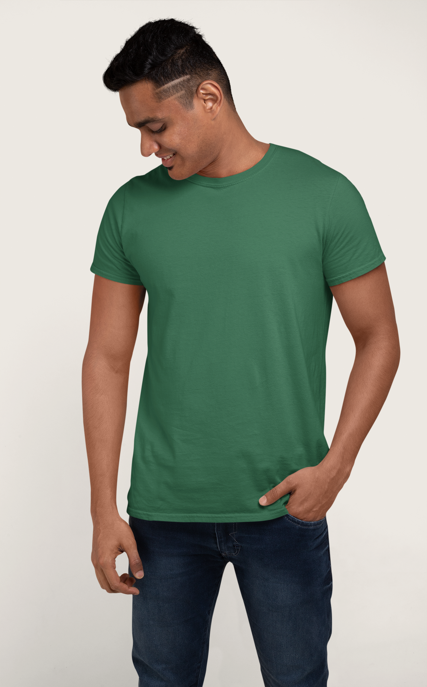 Bottle Green Platinum 180 GSM Unisex Round Neck
