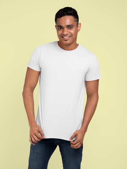 White Platinum 180 GSM Unisex Round Neck