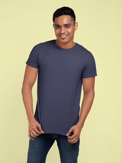 Navy Blue Platinum 180 GSM Unisex Round Neck