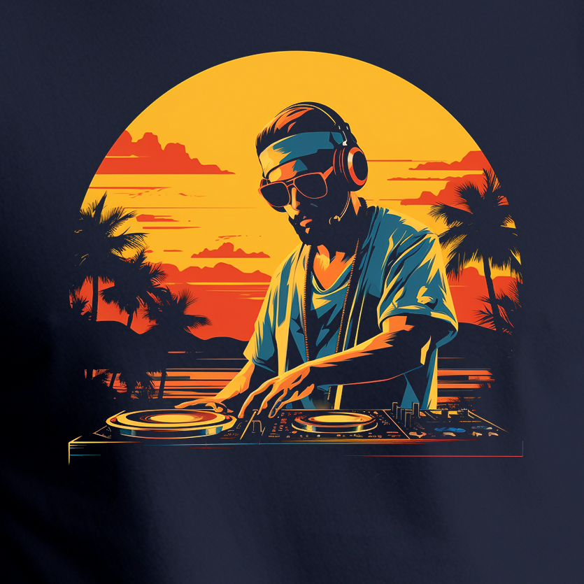 Dyemension: DJ on the Dance Floor Printed T-Shirt