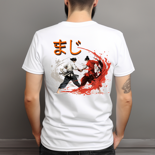 Dyemension: Japanese Anime Fighting Printed T-Shirt