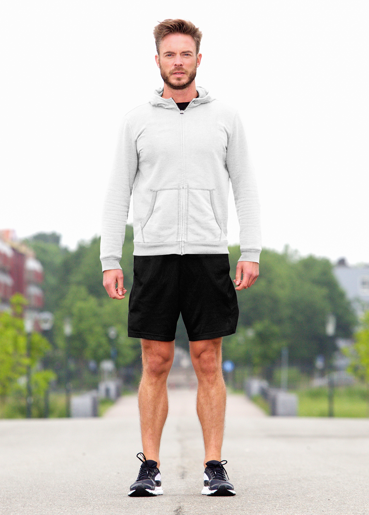 White Snowsoft Unisex Zipper Hoodie