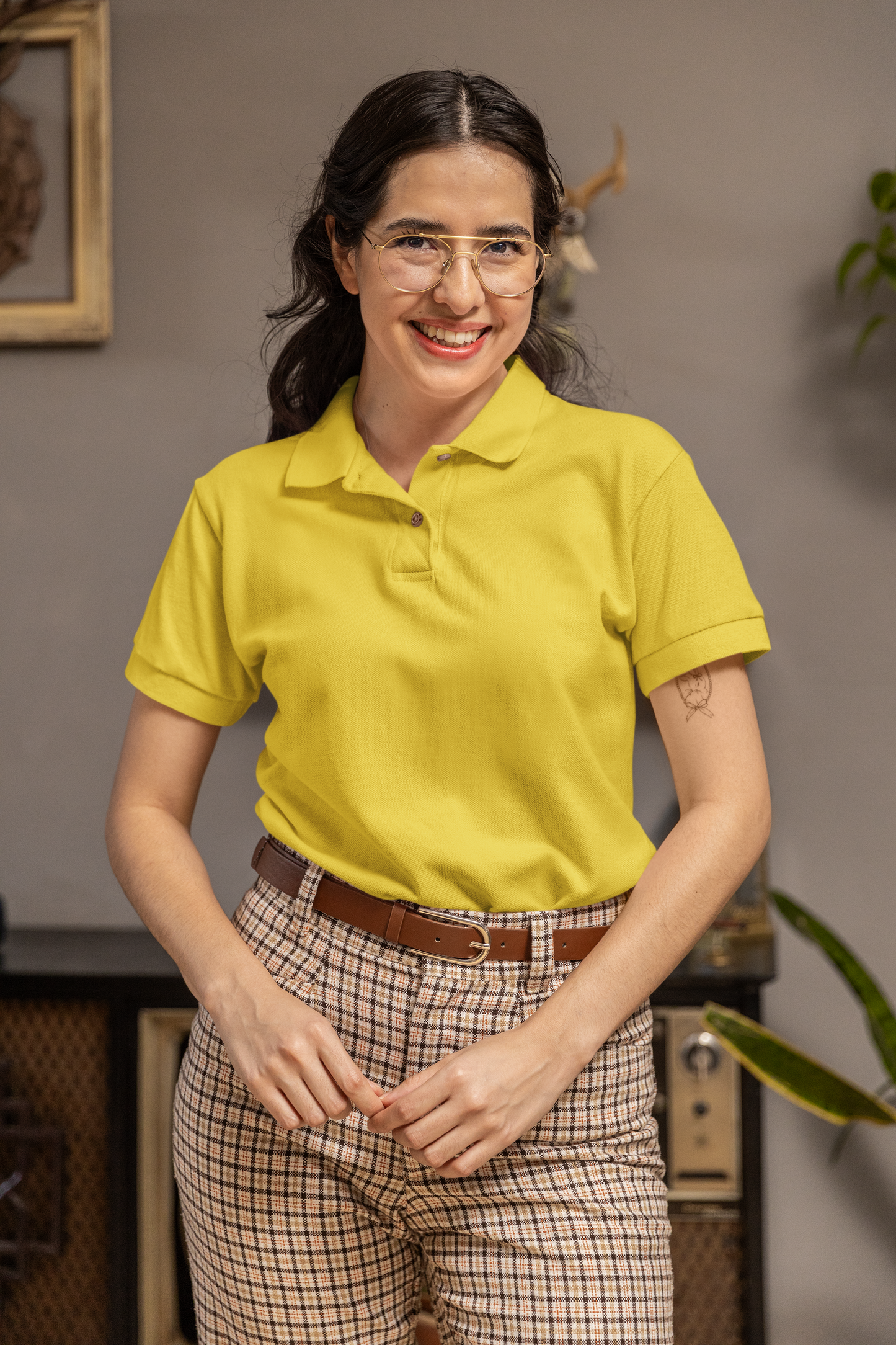 Yellow Plus Polo Unisex Polo