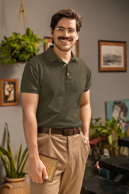 Olive Green Plus Polo Unisex Polo