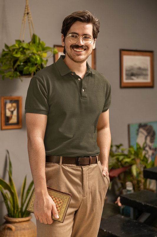 Olive Green Plus Polo Unisex Polo