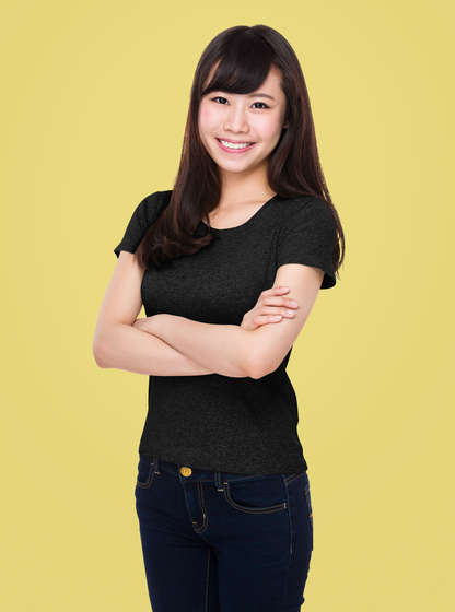 Black Platinum 180 GSM Unisex Round Neck