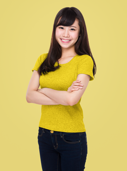 Yellow Platinum 180 GSM Unisex Round Neck