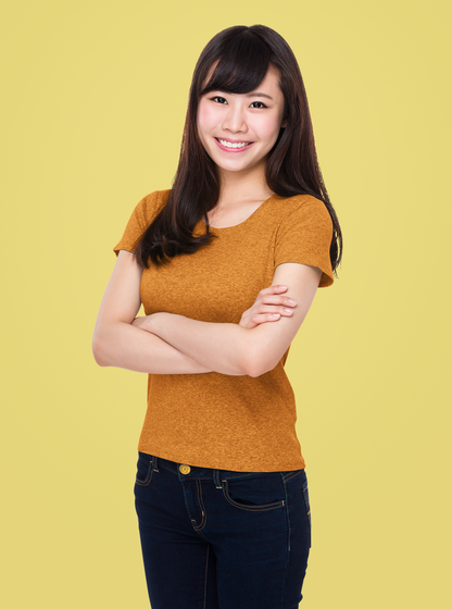 Tangerine Platinum 180 GSM Unisex Round Neck