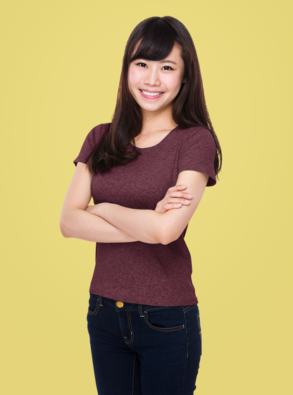 Maroon Platinum 180 GSM Unisex Round Neck