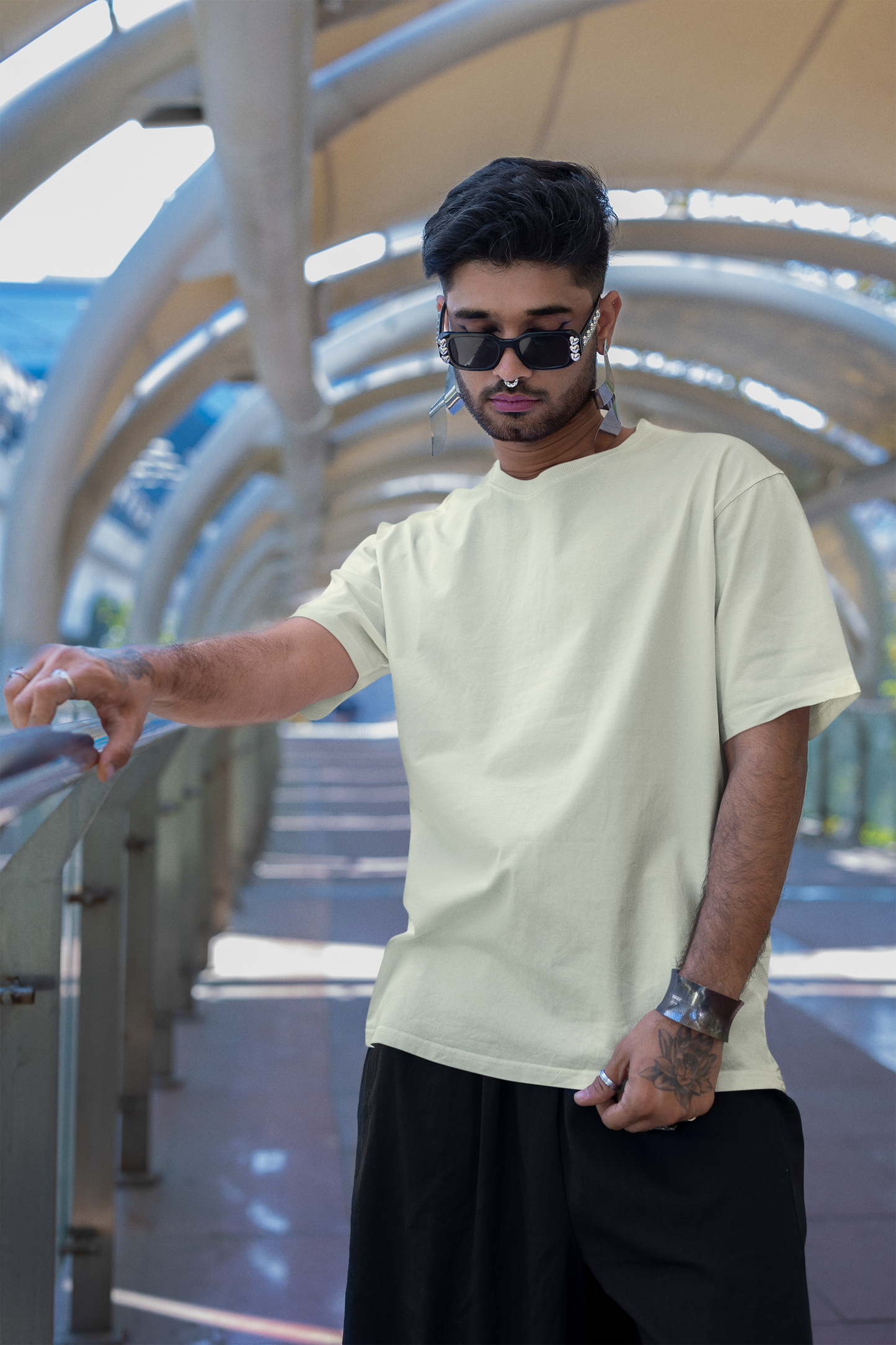 Off White Men 240 GSM Oversized