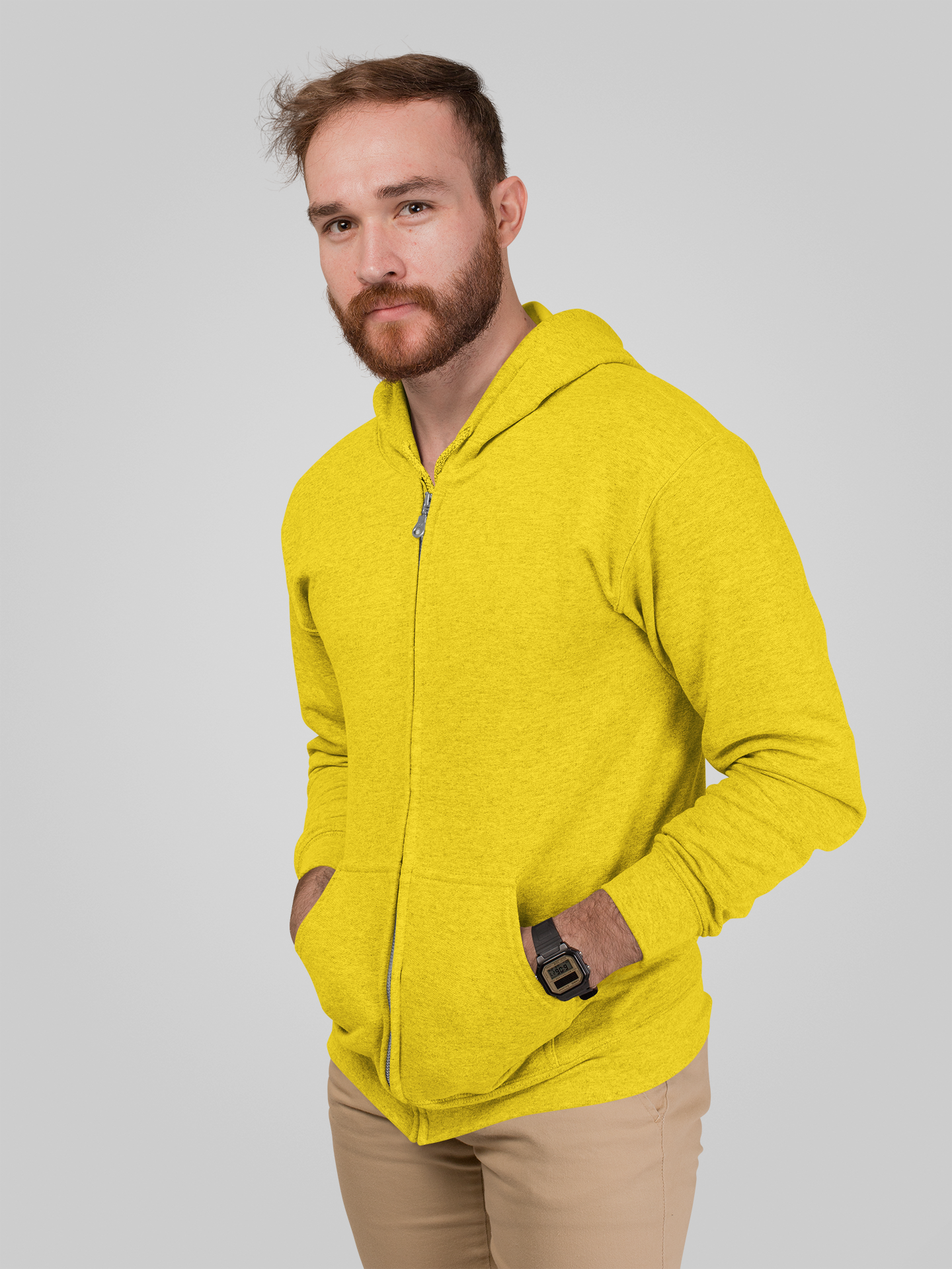Yellow Snowsoft Unisex Zipper Hoodie