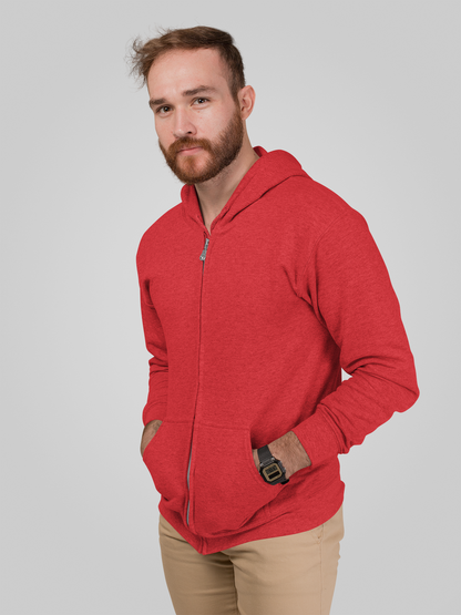 Red Snowsoft Unisex Zipper Hoodie