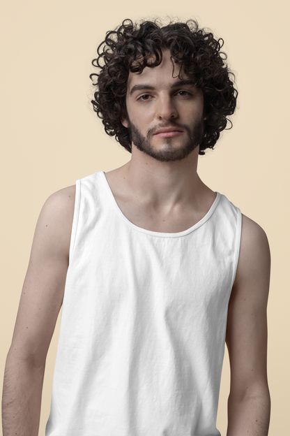White Men Premium 160 Tank Top