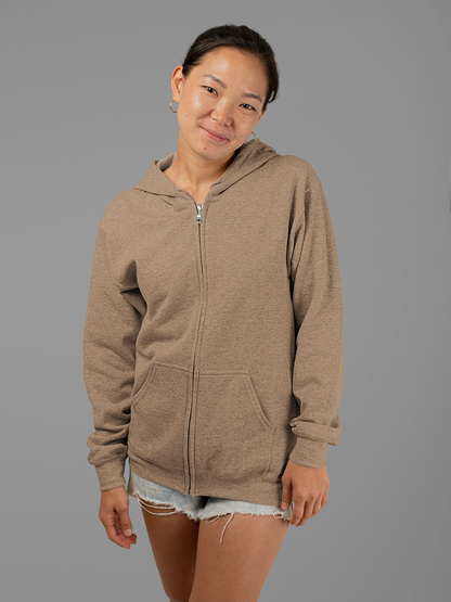 Cafe Snowsoft Unisex Zipper Hoodie