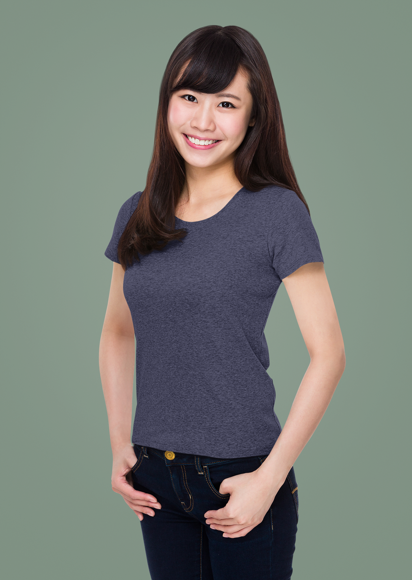 Navy Blue Platinum 180 GSM Unisex Round Neck