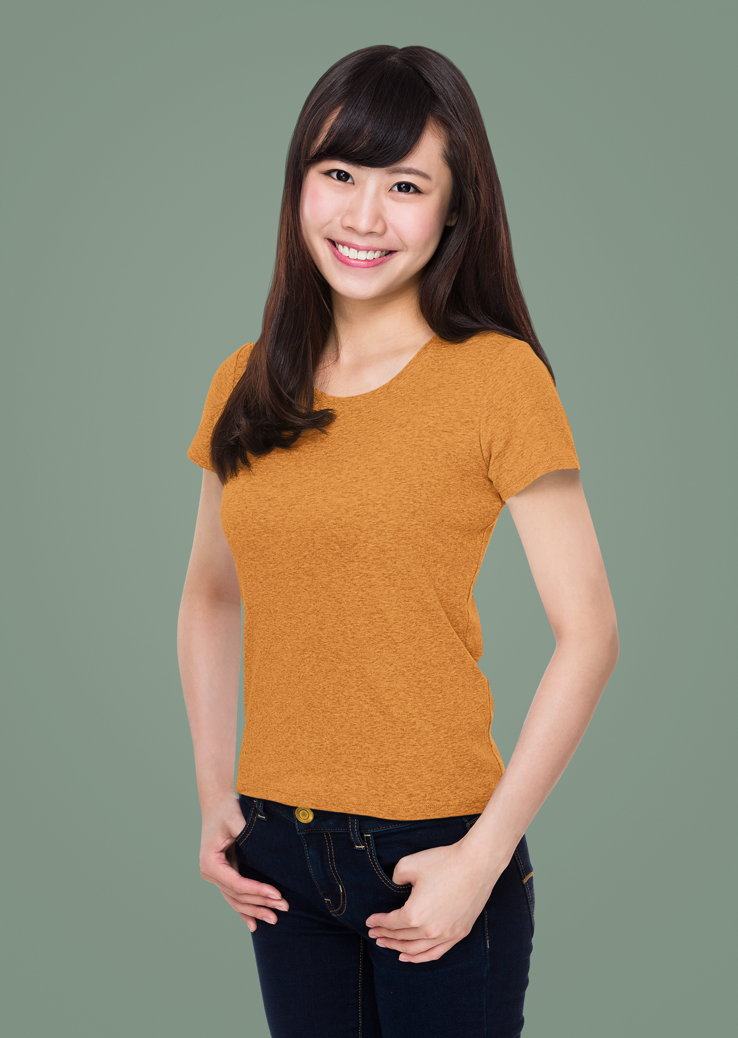 Tangerine Platinum 180 GSM Unisex Round Neck