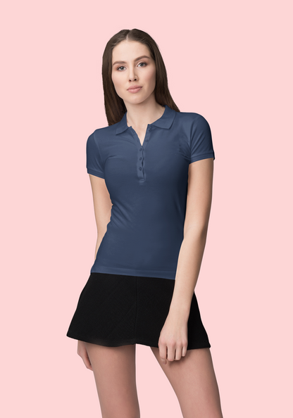 Dark Navy Blue CVC Polo Unisex Polo