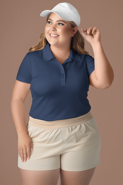 Dark Navy Blue CVC Polo Unisex Polo
