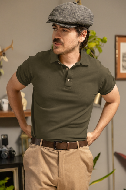 Olive Green Plus Polo Unisex Polo