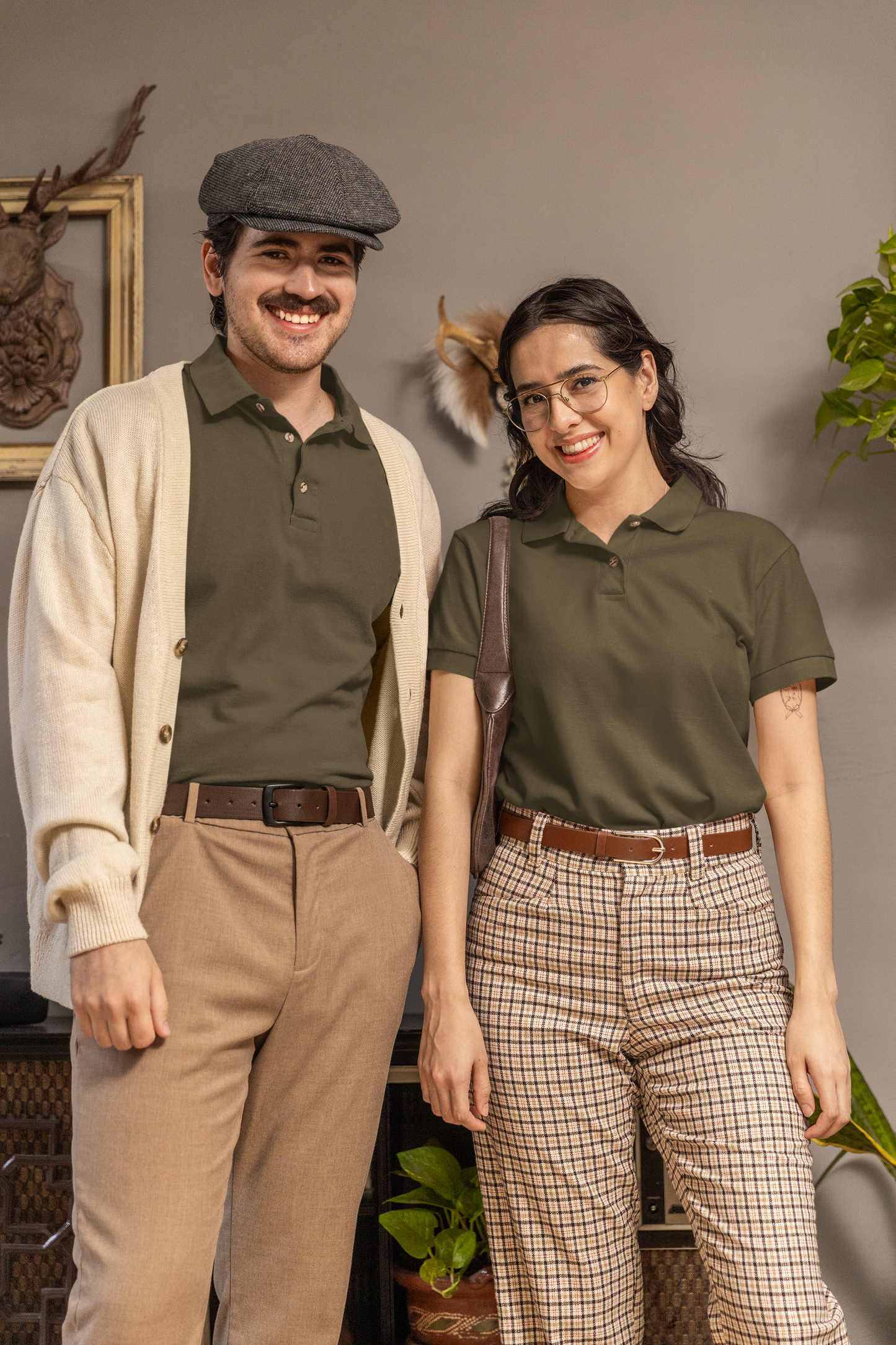 Olive Green Plus Polo Unisex Polo