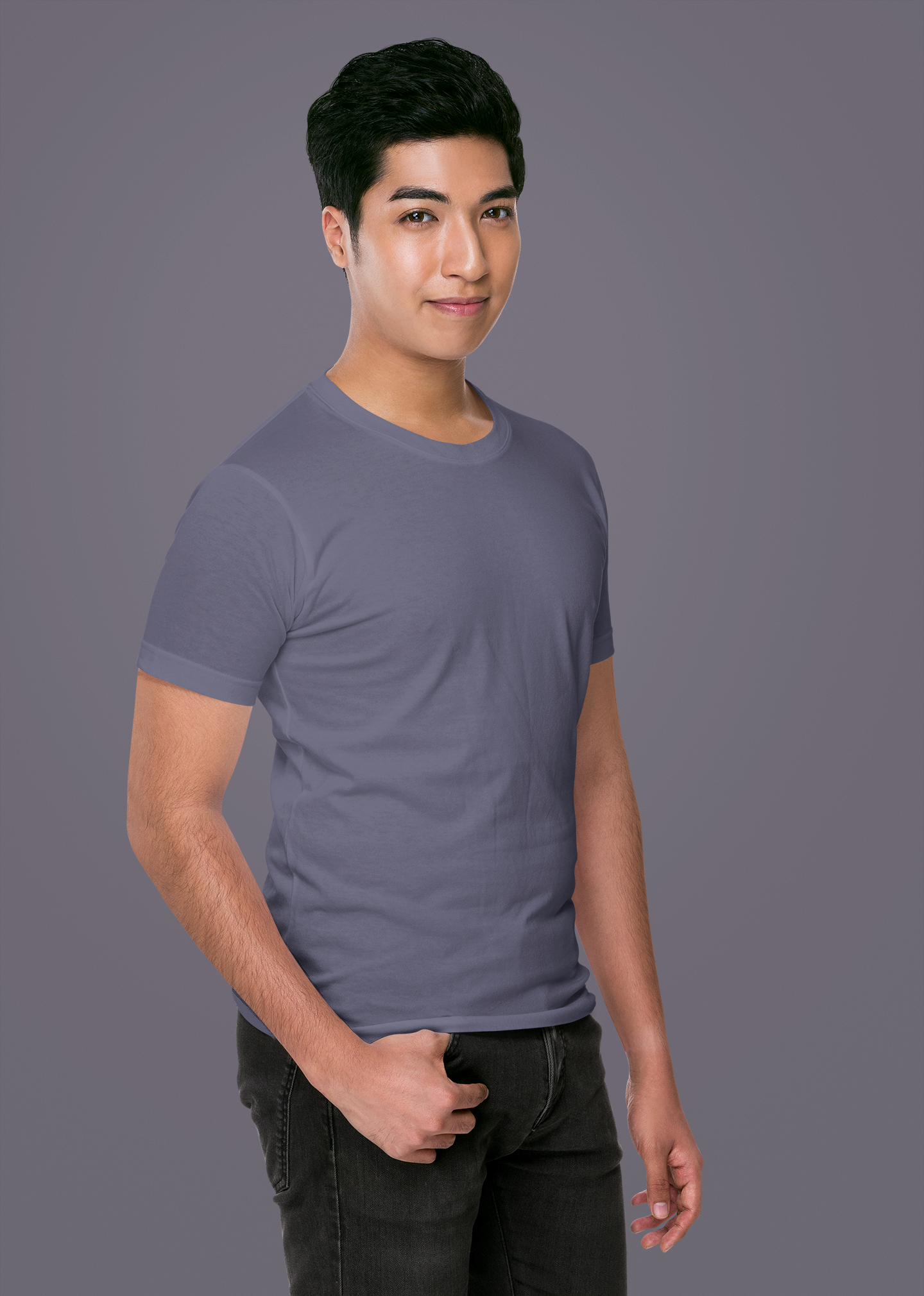 Navy Blue Premium 160 GSM Unisex Round Neck