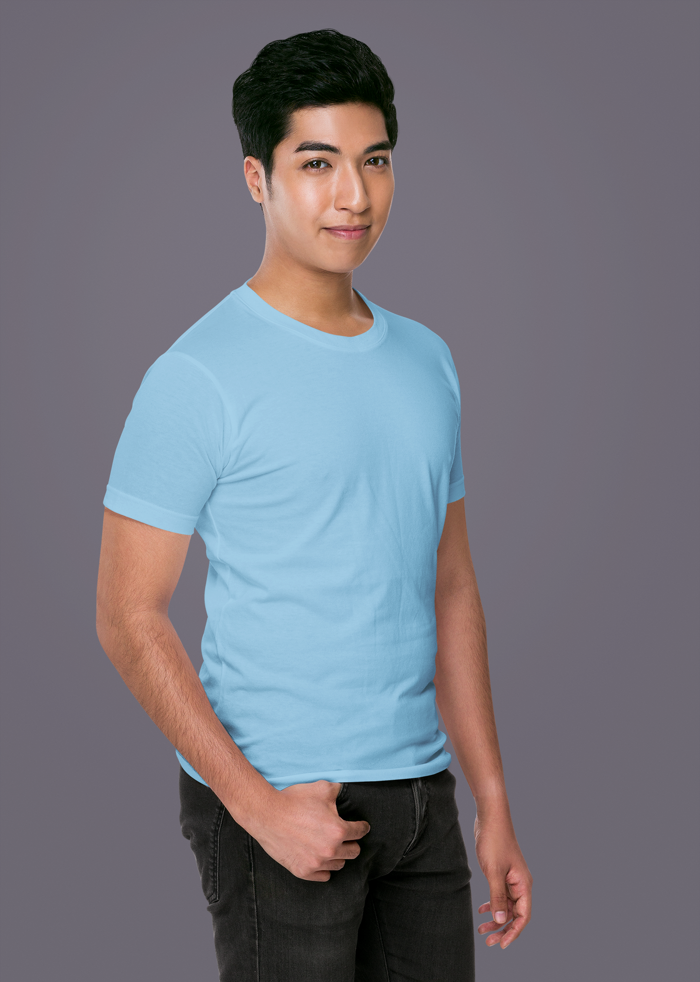 Ocean Blue Premium 160 GSM Unisex Round Neck