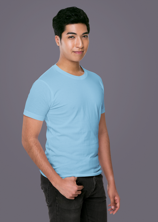 Ocean Blue Premium 160 GSM Unisex Round Neck