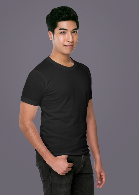 Black Premium 160 GSM Unisex Round Neck