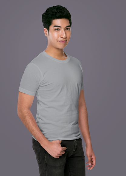 Dark Grey HTR Premium 160 GSM Unisex Round Neck