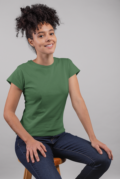 Bottle Green Platinum 180 GSM Unisex Round Neck