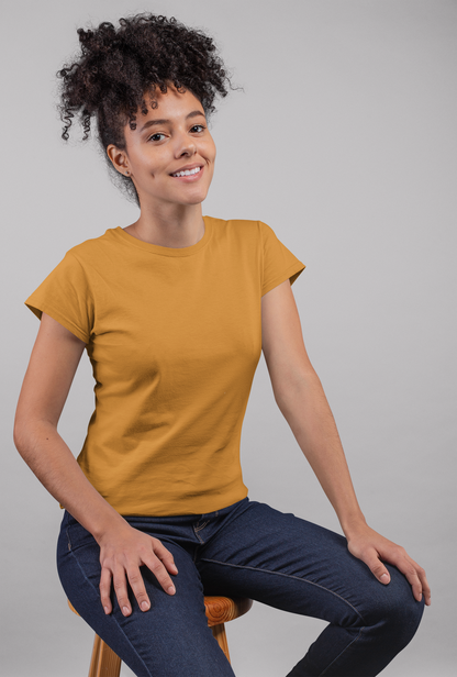 Tangerine Platinum 180 GSM Unisex Round Neck