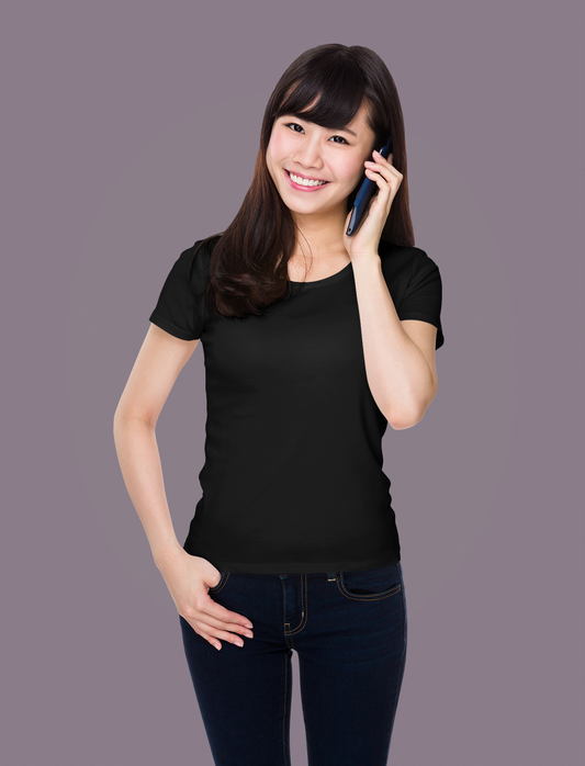 Black Platinum 180 GSM Unisex Round Neck