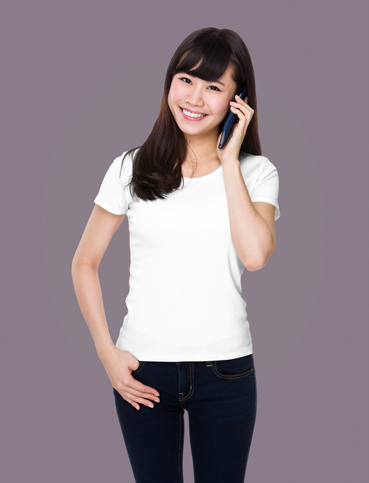 White Platinum 180 GSM Unisex Round Neck