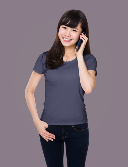 Navy Blue Platinum 180 GSM Unisex Round Neck