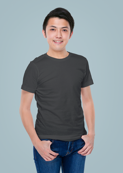 Black HTR Premium 160 GSM Unisex Round Neck