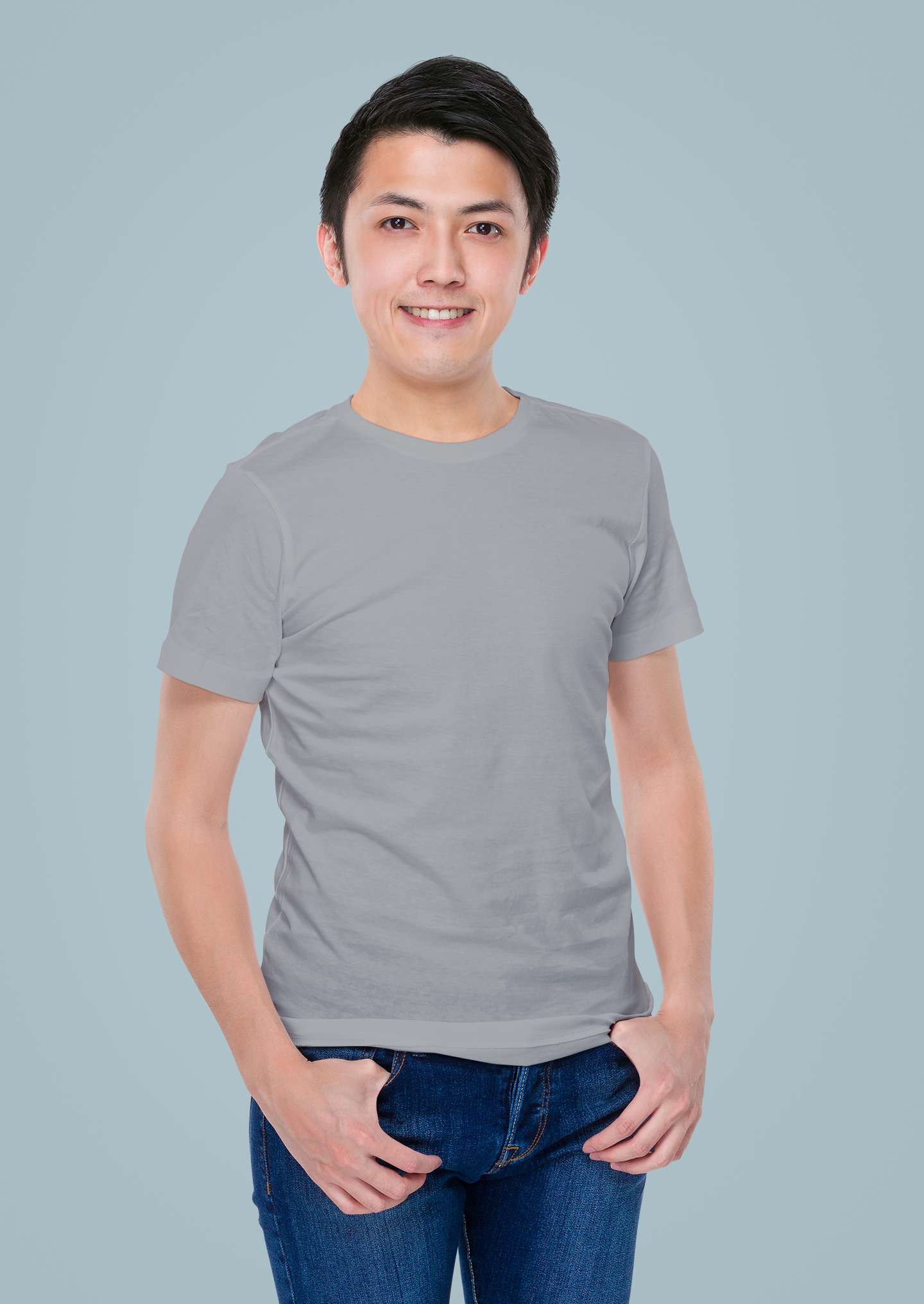 Dark Grey HTR Premium 160 GSM Unisex Round Neck