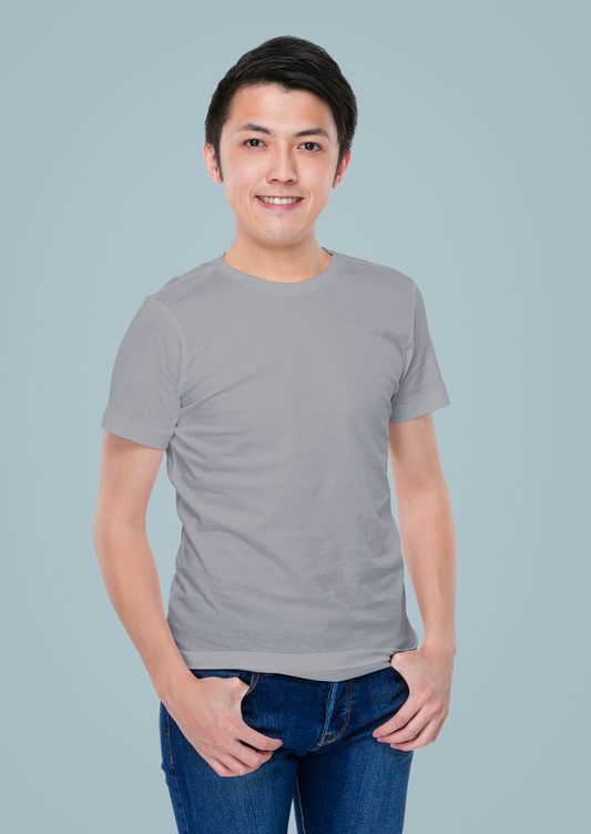 Dark Grey HTR Premium 160 GSM Unisex Round Neck