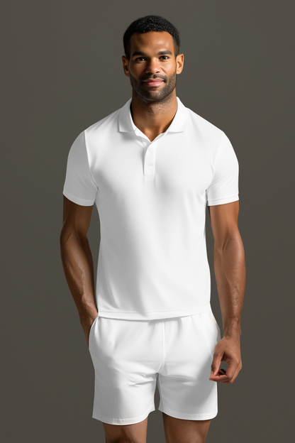 White Executive Unisex Polo