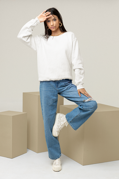 White Snowsoft Unisex Sweatshirt