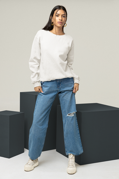 White Snowsoft Unisex Sweatshirt