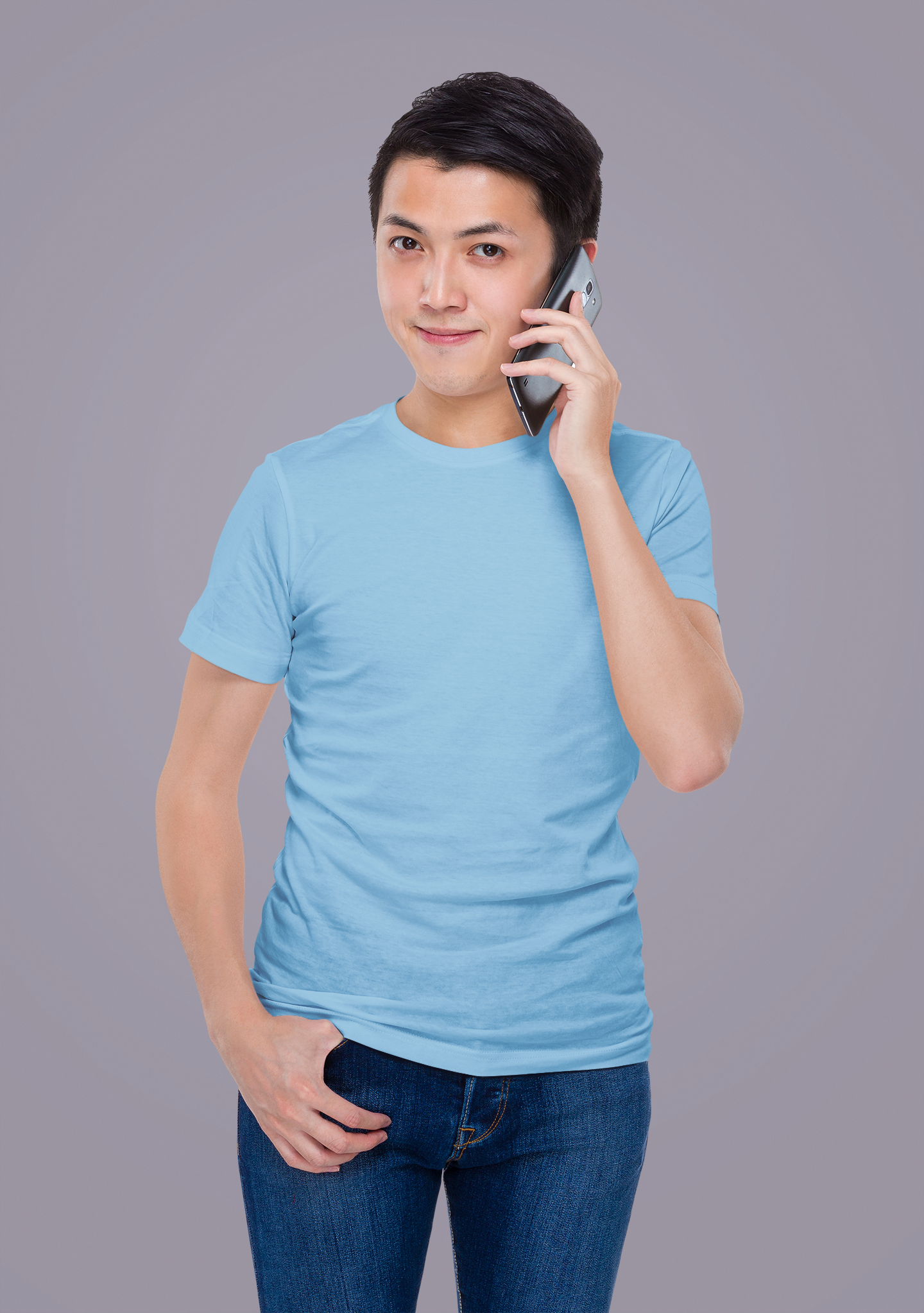 Ocean Blue Premium 160 GSM Unisex Round Neck