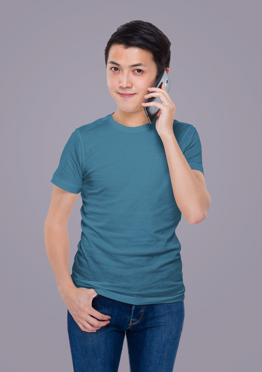 Petrol Blue Premium 160 GSM Unisex Round Neck