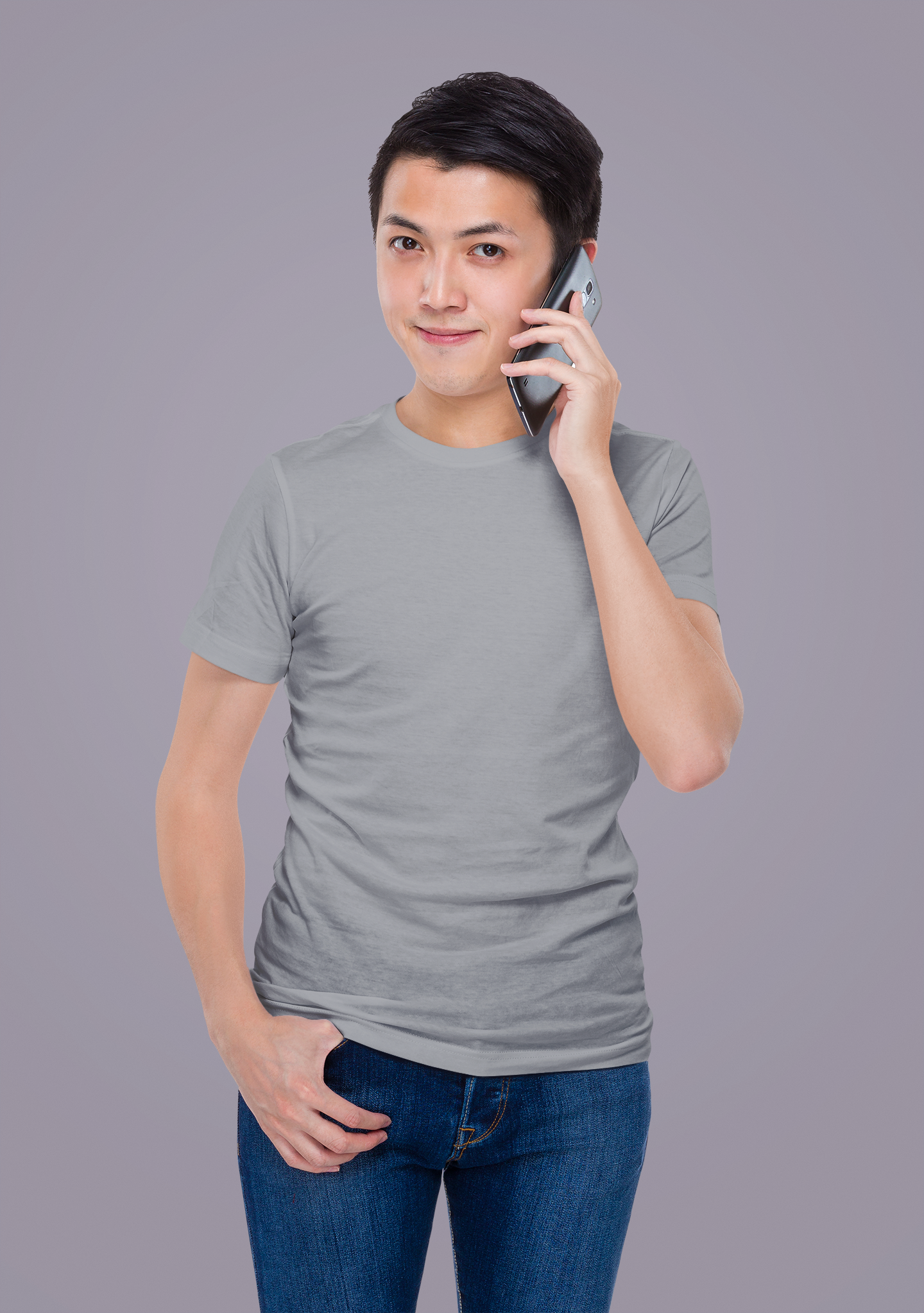 Dark Grey HTR Premium 160 GSM Unisex Round Neck