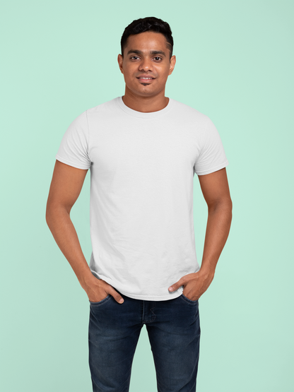 White Platinum 180 GSM Unisex Round Neck