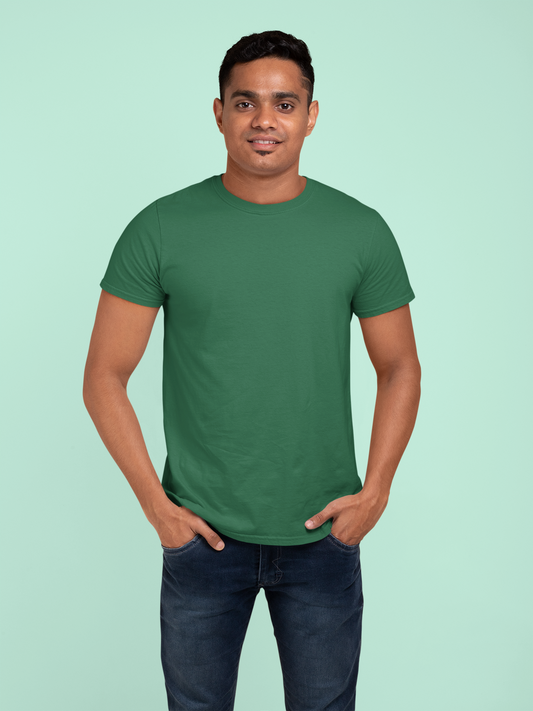 Bottle Green Platinum 180 GSM Unisex Round Neck
