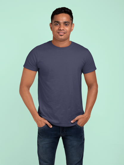Navy Blue Platinum 180 GSM Unisex Round Neck