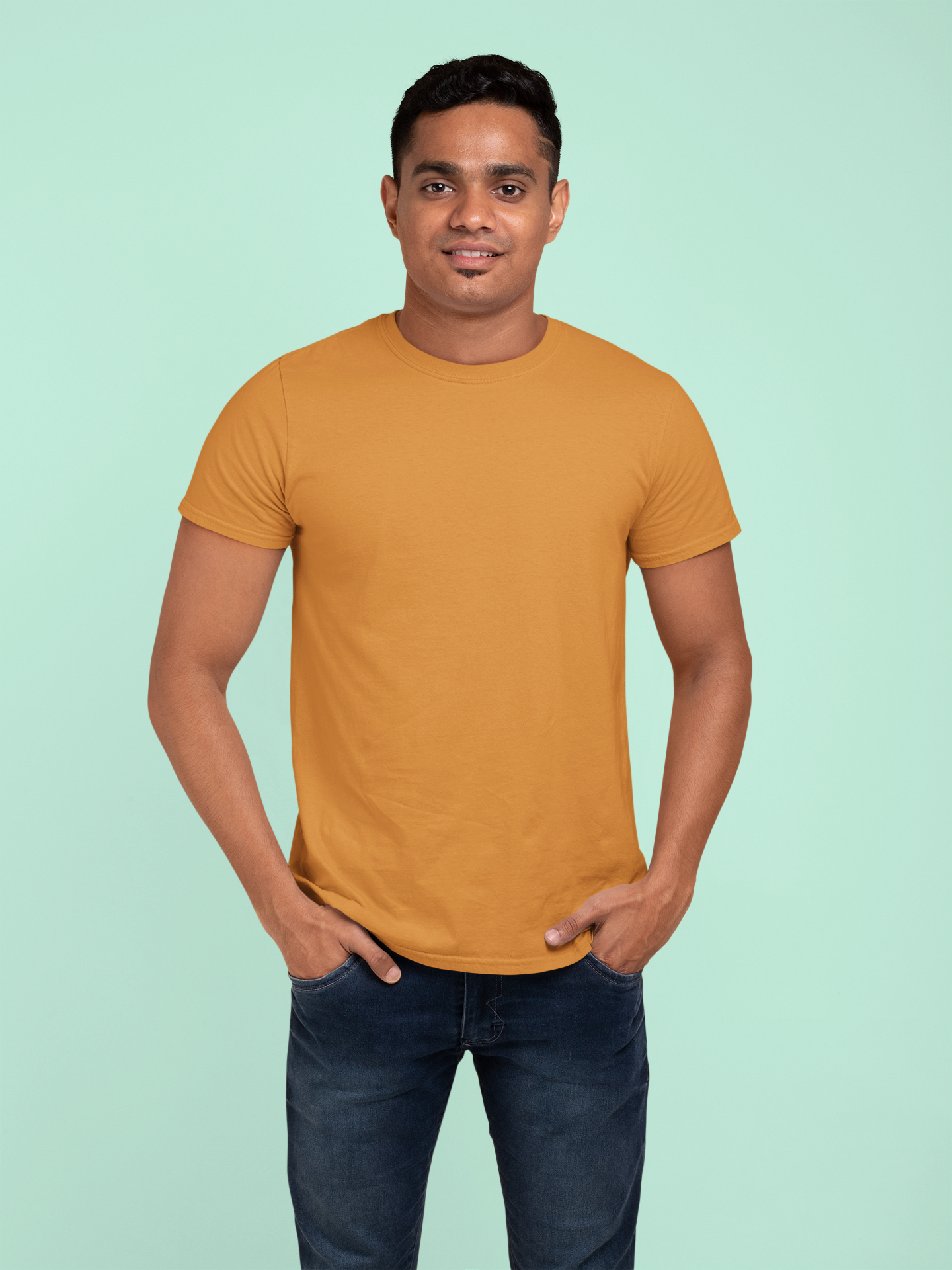 Tangerine Platinum 180 GSM Unisex Round Neck