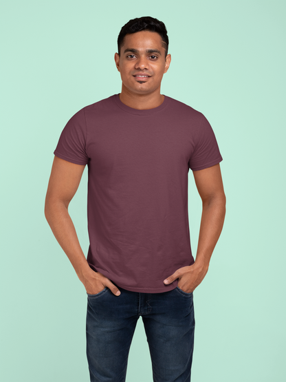 Maroon Platinum 180 GSM Unisex Round Neck